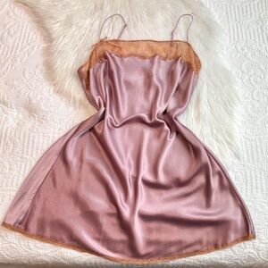 Victoria's Secret Mauve and Tan Lace Slip